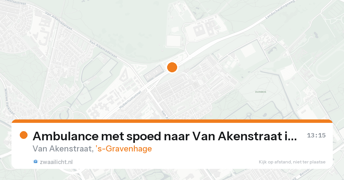 Ambulance met spoed naar Van Akenstraat in 's-Gravenhage — 17 mei 2026