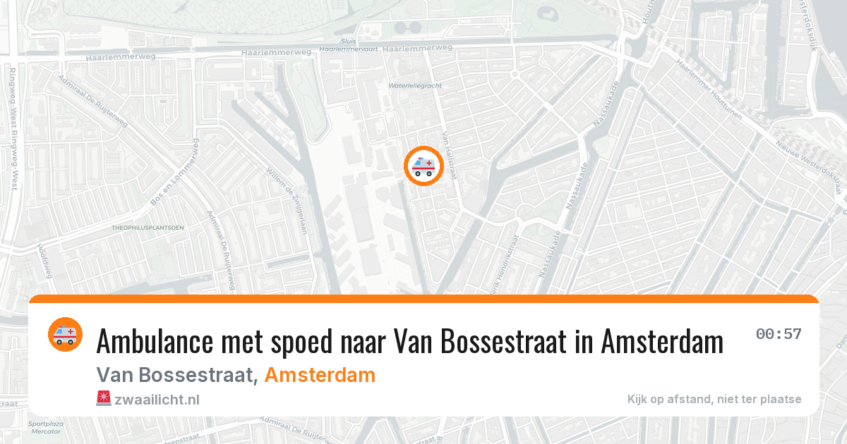 Ambulance met spoed naar Van Bossestraat in Amsterdam — 9 mrt 2026