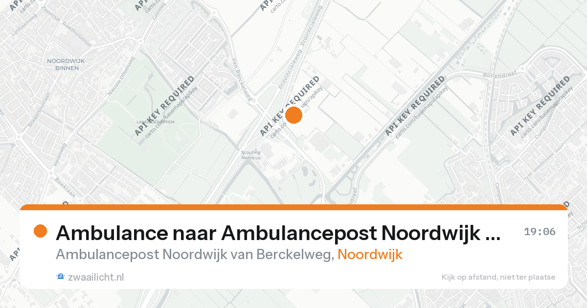 Ambulance naar Ambulancepost Noordwijk van Berckelweg in Noordwijk — 31 jan 2026