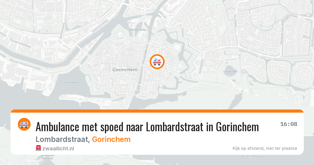 Ambulance met spoed naar Lombardstraat in Gorinchem — 21 jul 2026