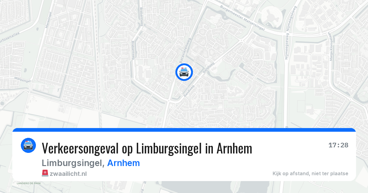 Verkeersongeval op Limburgsingel in Arnhem — 2 apr 2026