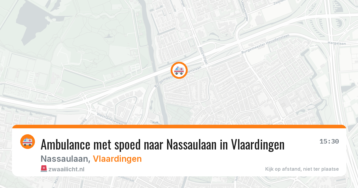 Ambulance met spoed naar Nassaulaan in Vlaardingen — 16 jun 2026