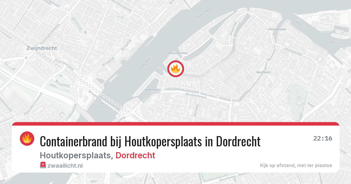 Containerbrand bij Houtkopersplaats in Dordrecht — 27 jul 2026