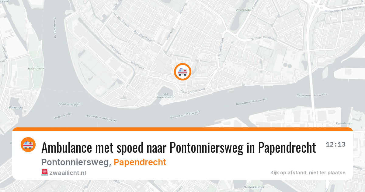 Ambulance met spoed naar Pontonniersweg in Papendrecht — 9 feb 2026
