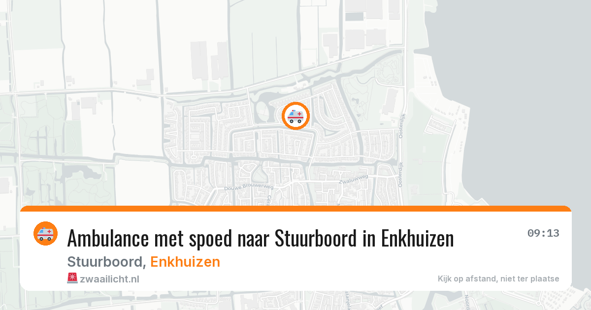 Ambulance met spoed naar Stuurboord in Enkhuizen — 7 jul 2026