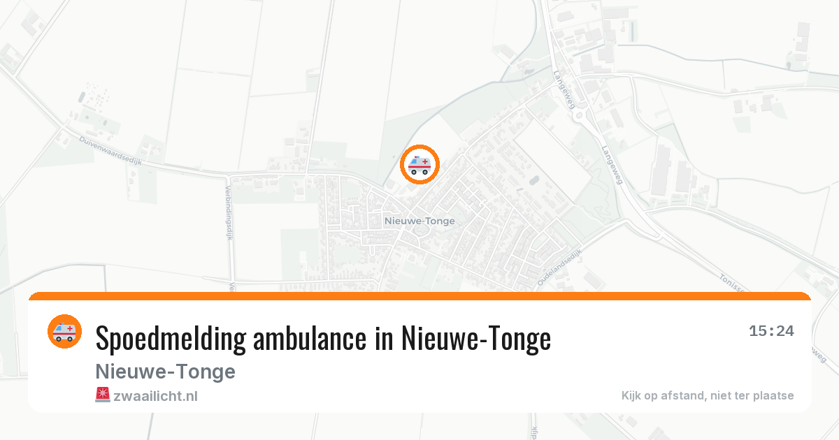 Spoedmelding ambulance in Nieuwe-Tonge — 3 aug 2026