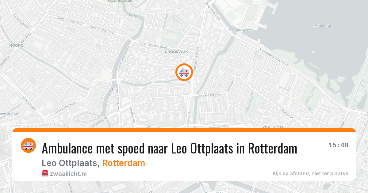 Ambulance met spoed naar Leo Ottplaats in Rotterdam — 10 jul 2026