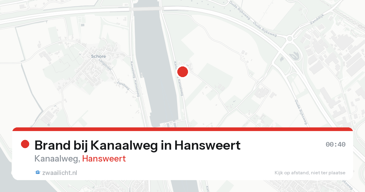 Brand bij Kanaalweg in Hansweert — 16 aug 2026