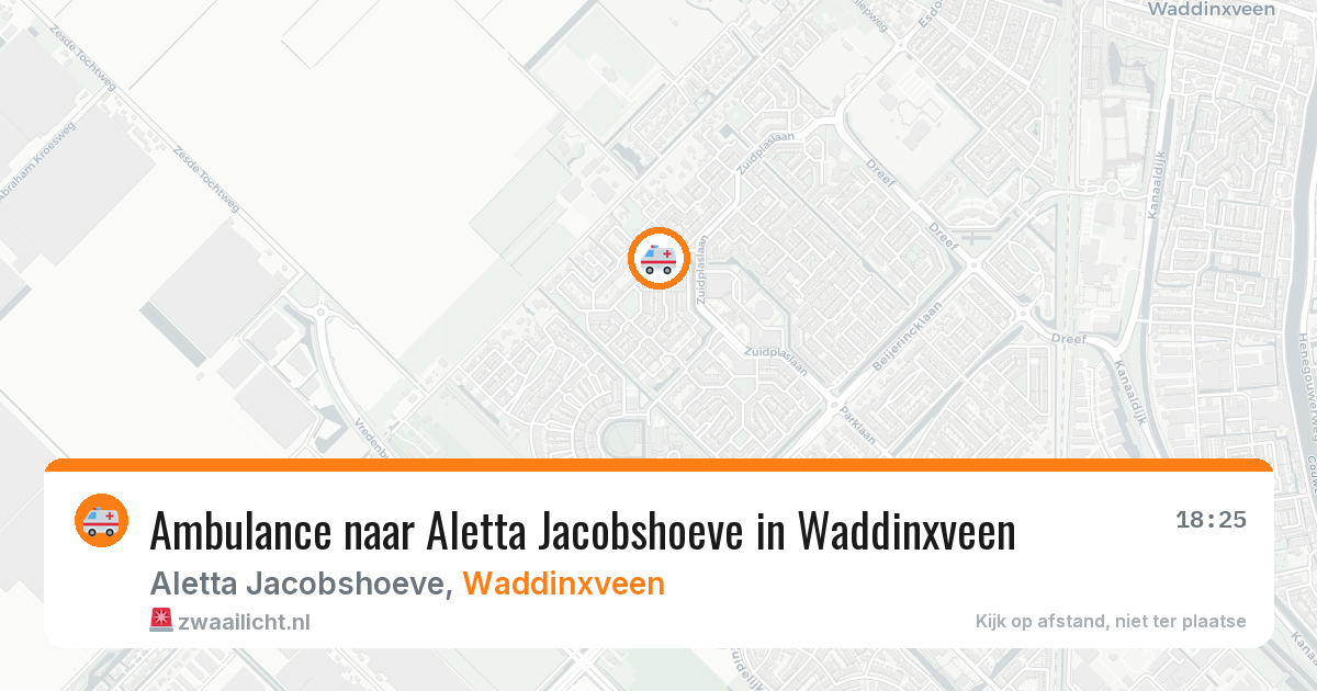 Ambulance naar Aletta Jacobshoeve in Waddinxveen — 30 jul 2026