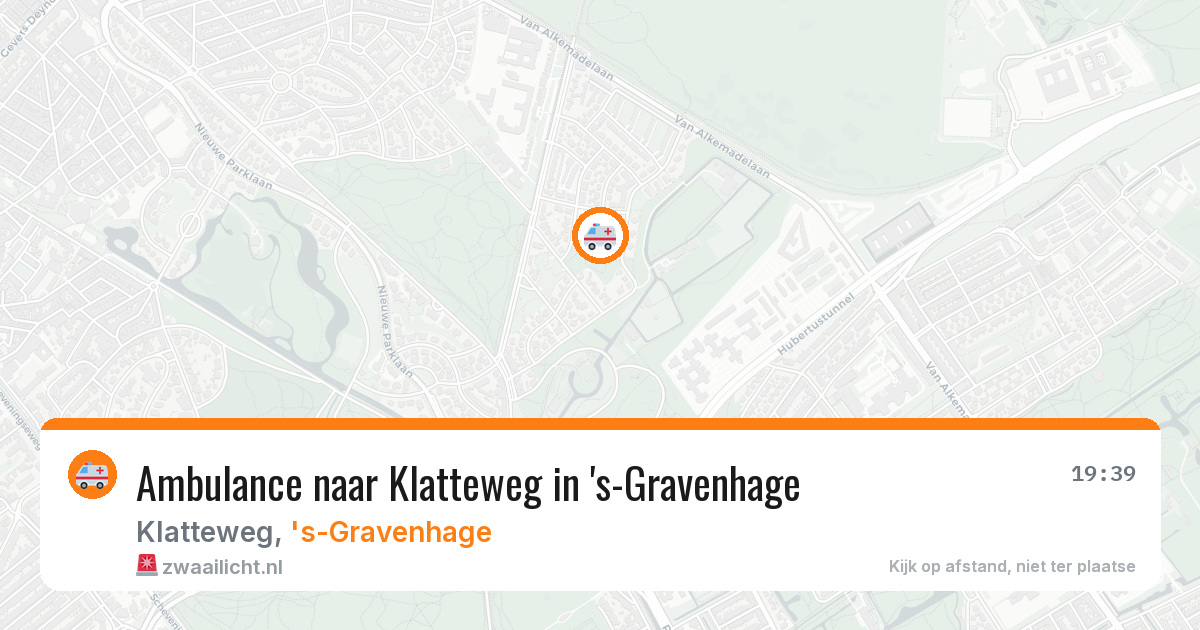 Ambulance naar Klatteweg in 's-Gravenhage — 12 aug 2026