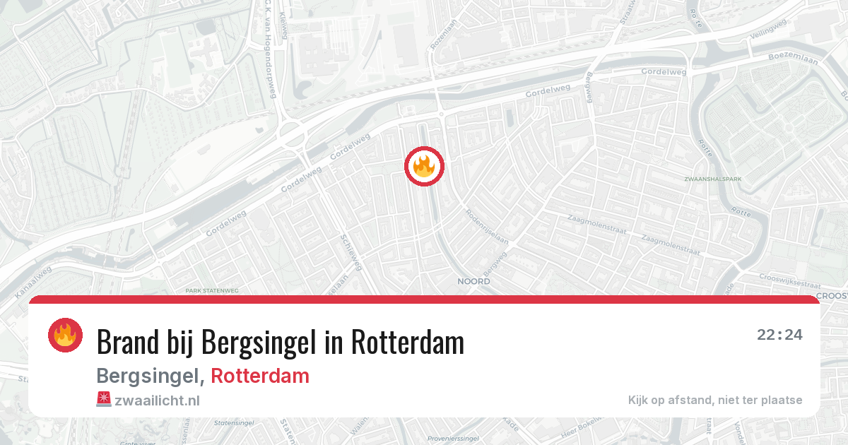 Brand bij Bergsingel in Rotterdam — 15 jun 2026