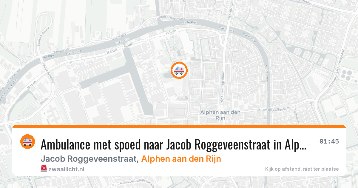 Ambulance met spoed naar Jacob Roggeveenstraat in Alphen aan den Rijn — 31 mrt 2026