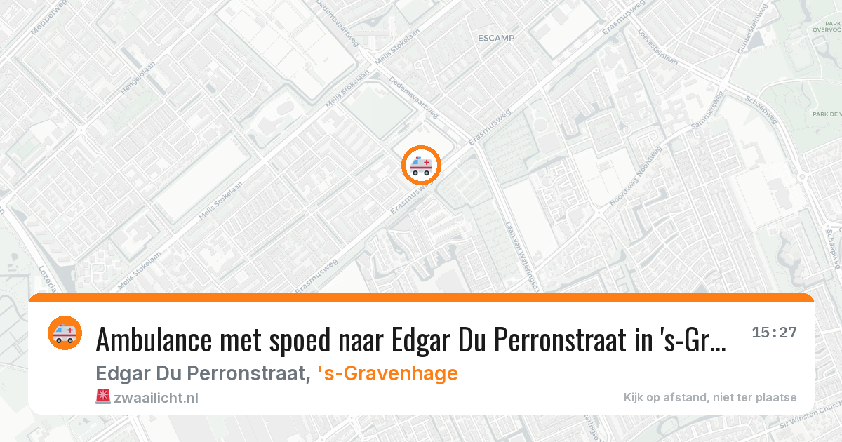 Ambulance met spoed naar Edgar Du Perronstraat in 's-Gravenhage — 18 mrt 2026