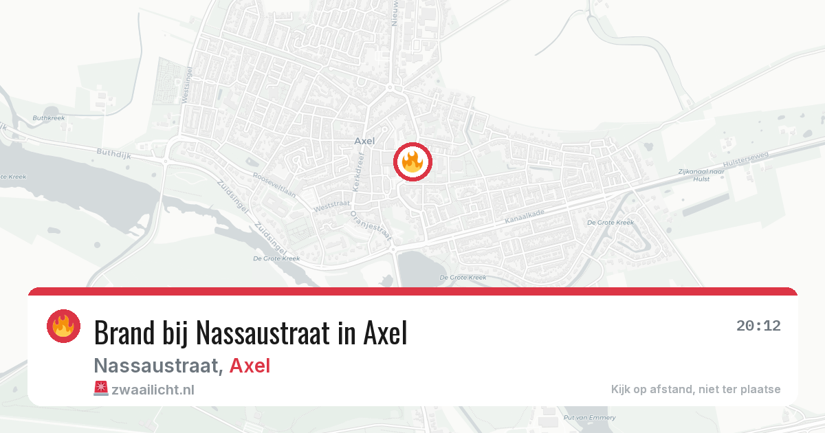Brand bij Nassaustraat in Axel — 3 mei 2026