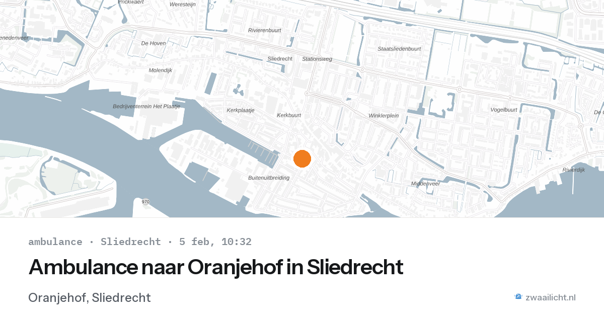 Ambulance naar Oranjehof in Sliedrecht — 5 feb 2026