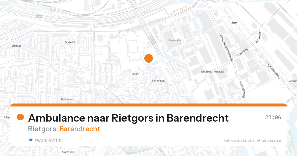Ambulance naar Rietgors in Barendrecht — 28 aug 2026