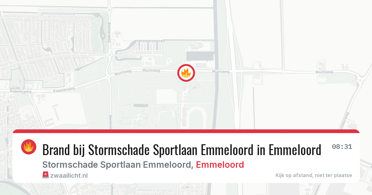 Brand bij Stormschade Sportlaan Emmeloord in Emmeloord — 20 jun 2026