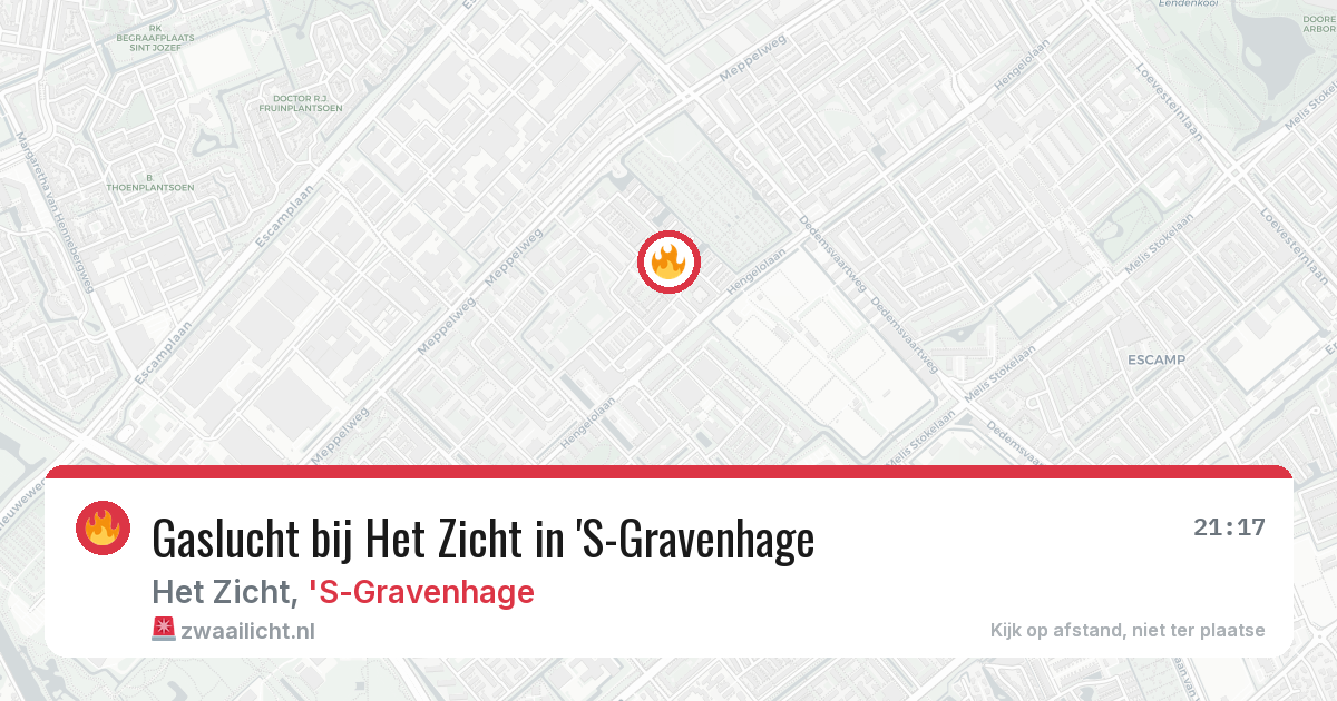 Gaslucht bij Het Zicht in 'S-Gravenhage — 1 mei 2026
