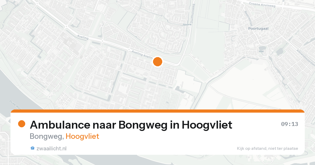 Ambulance naar Bongweg in Hoogvliet — 26 aug 2026