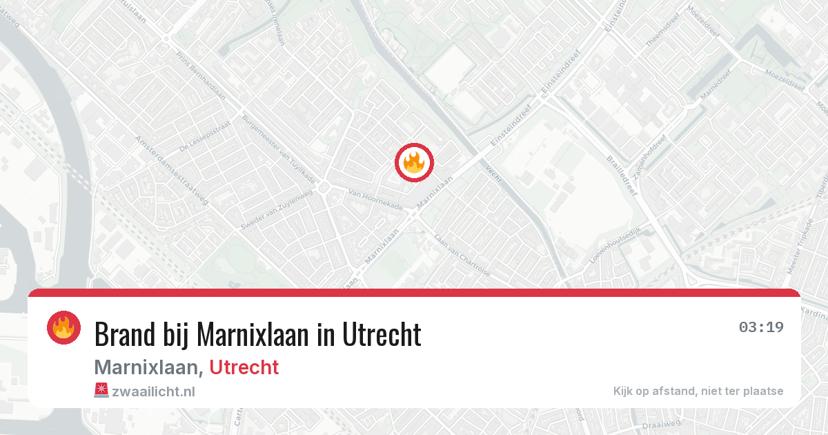 Brand bij Marnixlaan in Utrecht — 9 jun 2026