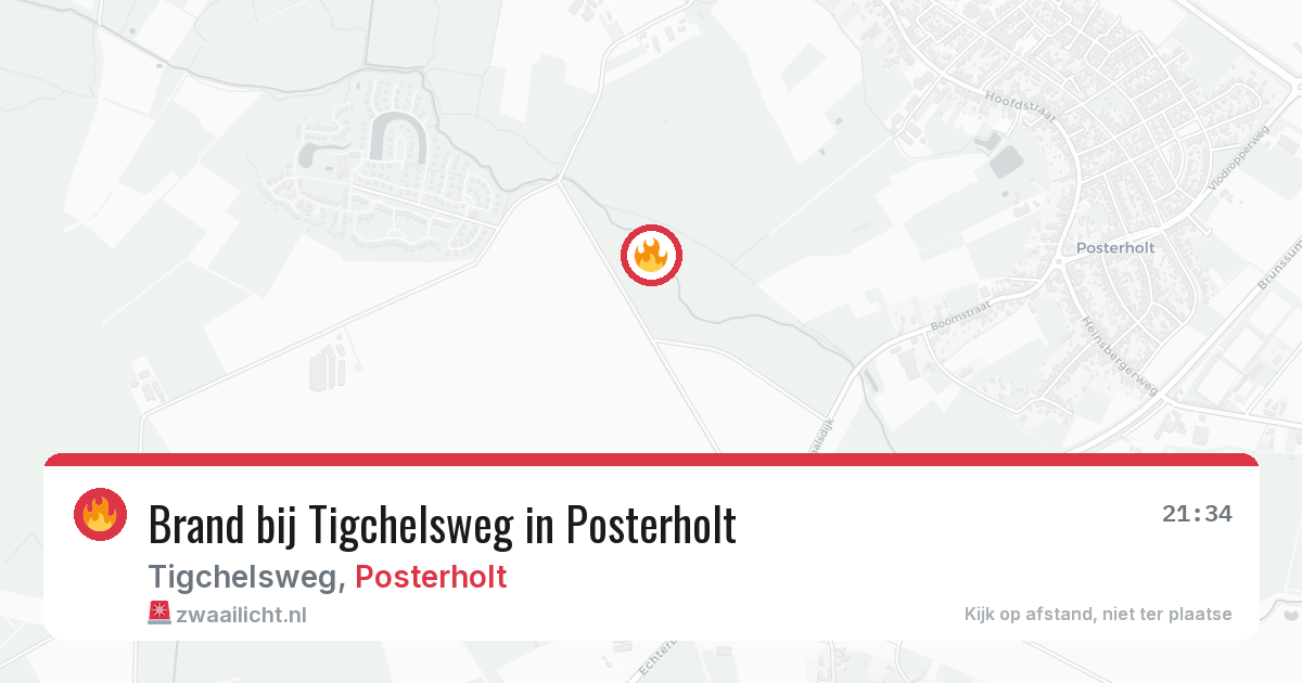 Brand bij Tigchelsweg in Posterholt — 25 jul 2026