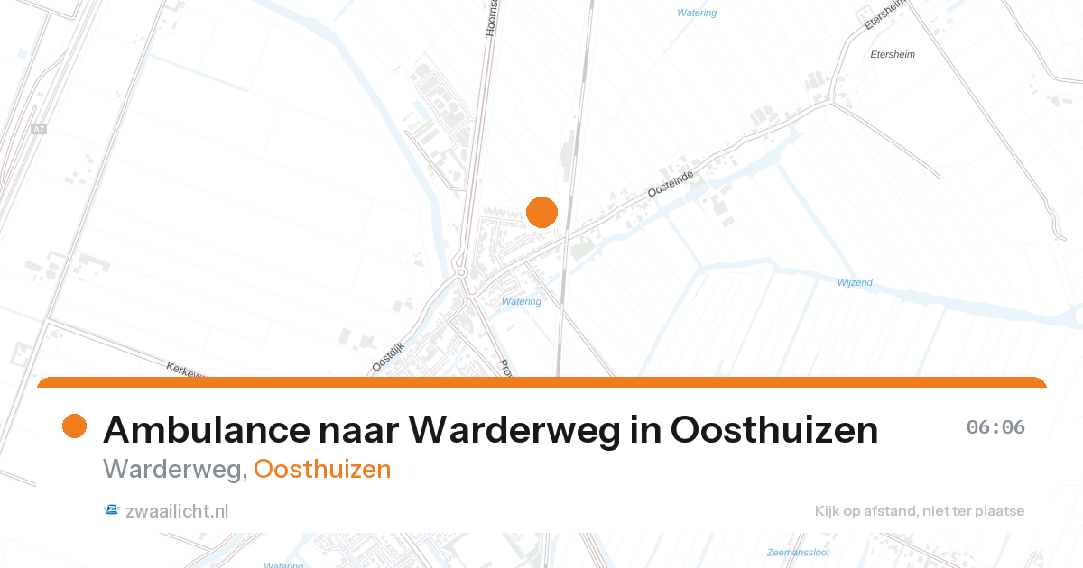 Ambulance naar Warderweg in Oosthuizen — 27 aug 2026