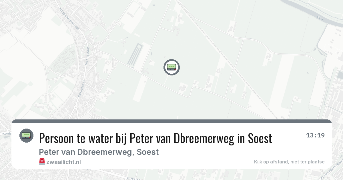 Persoon te water bij Peter van Dbreemerweg in Soest — 30 jan 2026