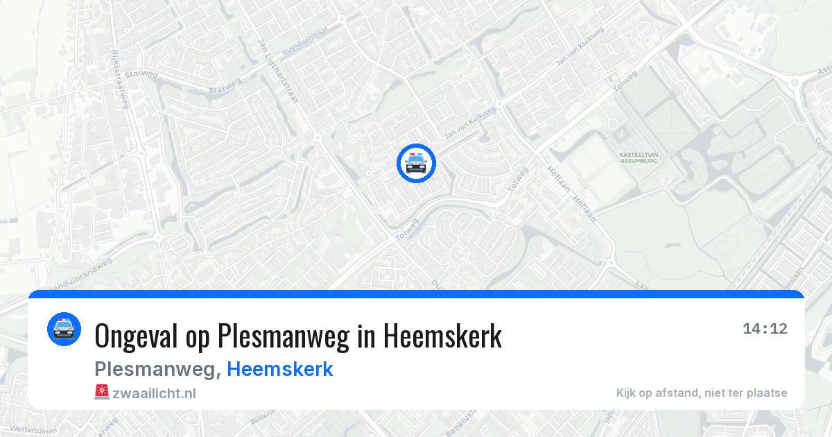 Ongeval op Plesmanweg in Heemskerk — 16 jun 2026