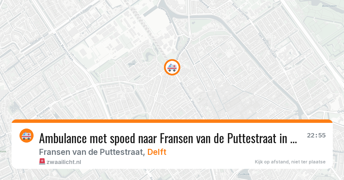 Ambulance met spoed naar Fransen van de Puttestraat in Delft — 11 mei 2026