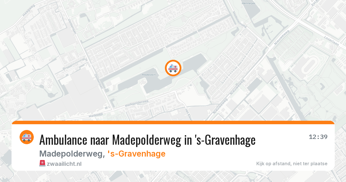 Ambulance naar Madepolderweg in 's-Gravenhage — 16 mrt 2026