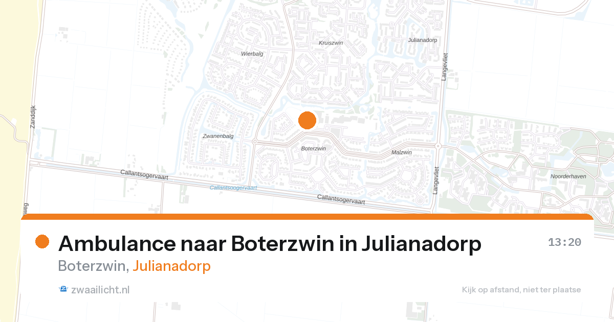 Ambulance naar Boterzwin in Julianadorp — 27 aug 2026