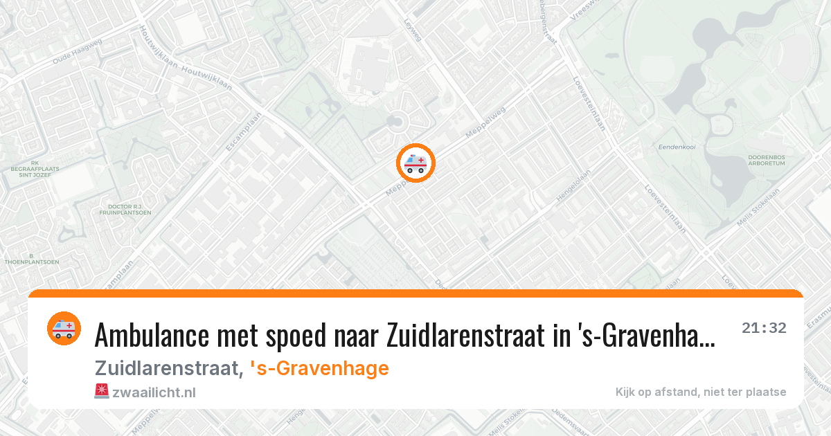 Ambulance met spoed naar Zuidlarenstraat in 's-Gravenhage — 16 mei 2026