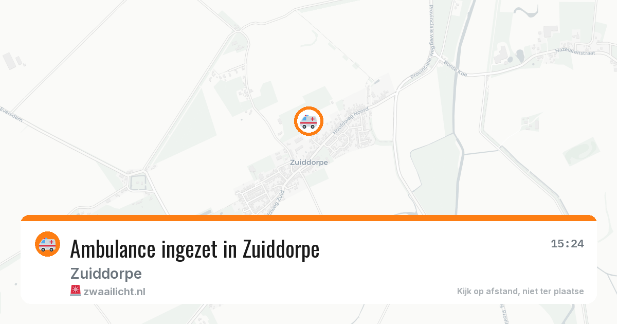 Ambulance ingezet in Zuiddorpe — 24 mei 2026