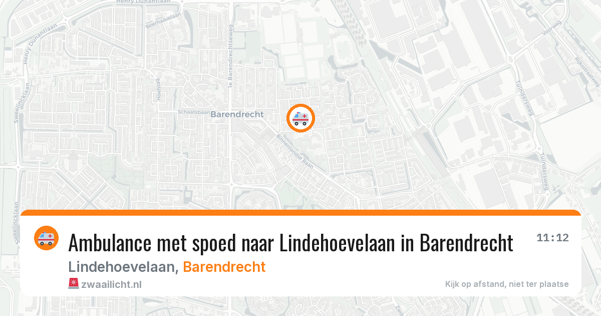 Ambulance met spoed naar Lindehoevelaan in Barendrecht — 18 jun 2026