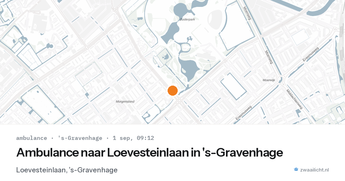 Ambulance naar Loevesteinlaan in 's-Gravenhage — 1 sep 2026