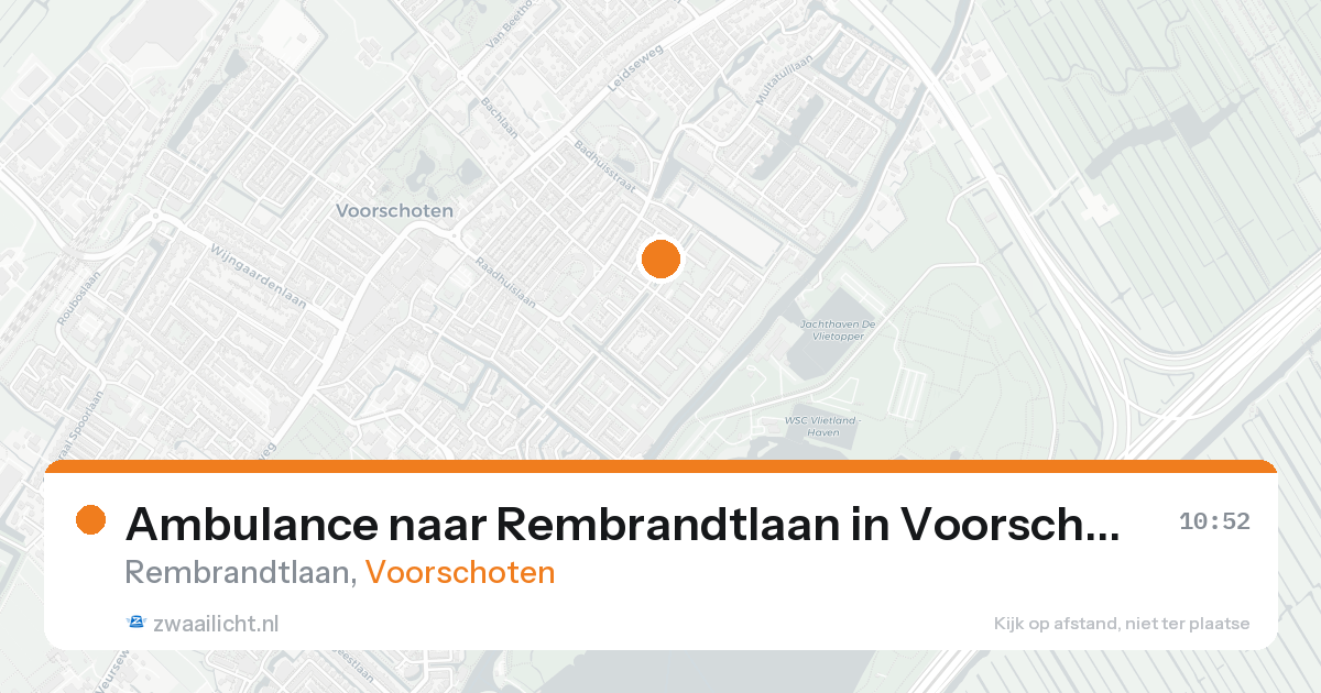 Ambulance naar Rembrandtlaan in Voorschoten — 25 aug 2026