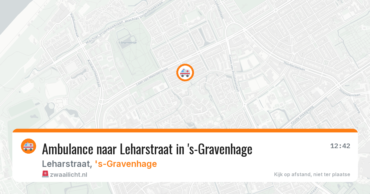 Ambulance naar Leharstraat in 's-Gravenhage — 8 jul 2026