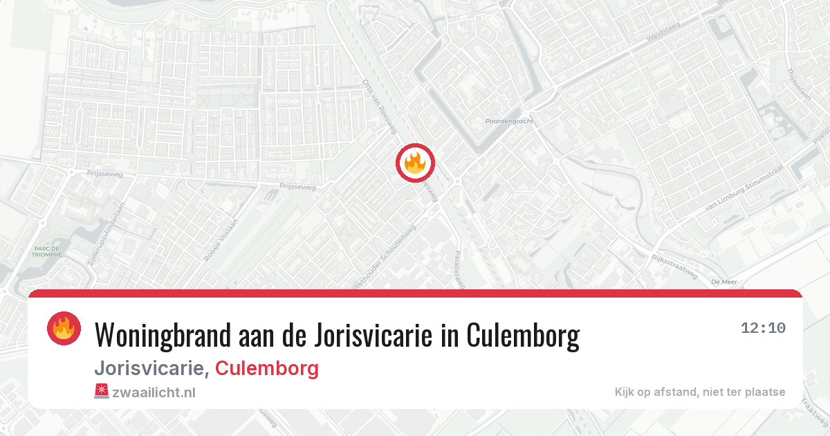 Woningbrand aan de Jorisvicarie in Culemborg — 28 apr 2026