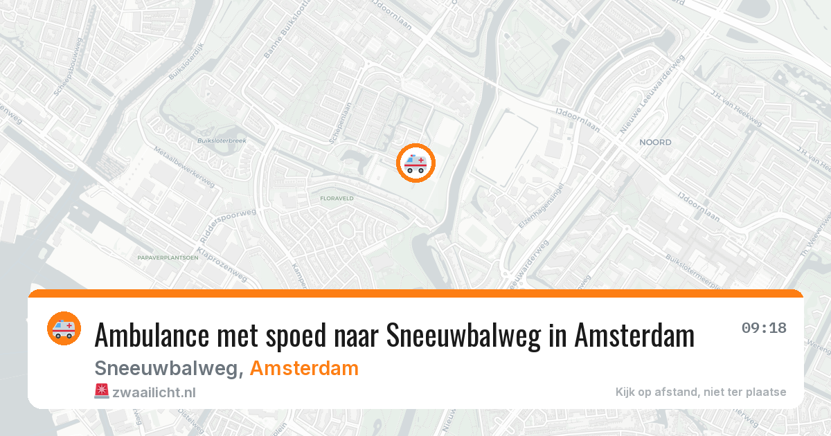 Ambulance met spoed naar Sneeuwbalweg in Amsterdam — 18 mrt 2026