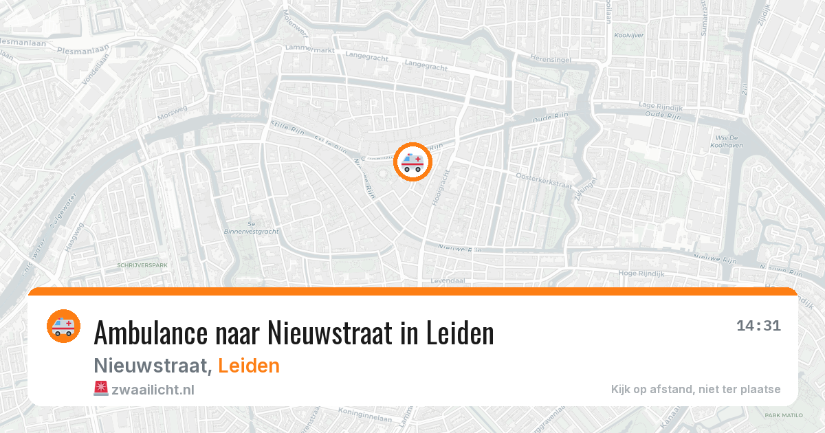 Ambulance naar Nieuwstraat in Leiden — 29 jan 2026