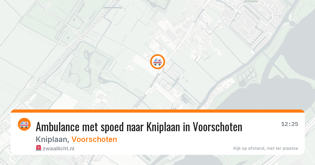 Ambulance met spoed naar Kniplaan in Voorschoten — 9 jul 2026