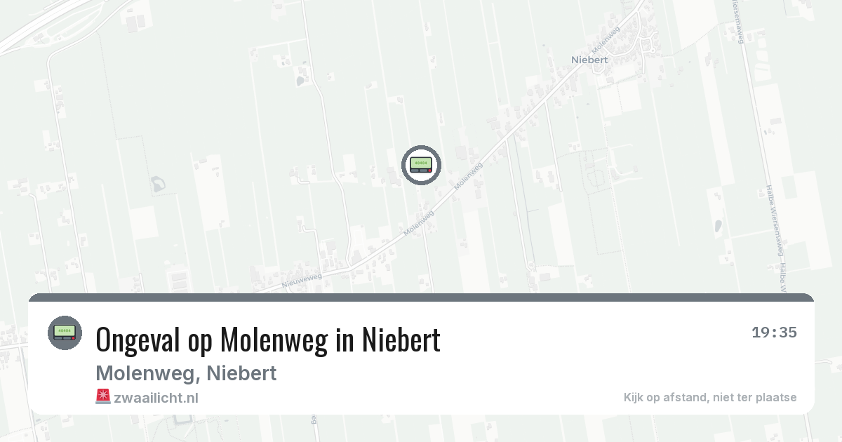 Ongeval op Molenweg in Niebert — 21 feb 2026