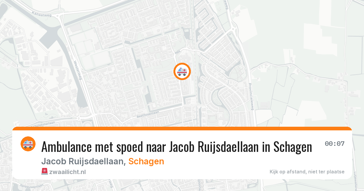 Ambulance met spoed naar Jacob Ruijsdaellaan in Schagen — 16 jun 2026