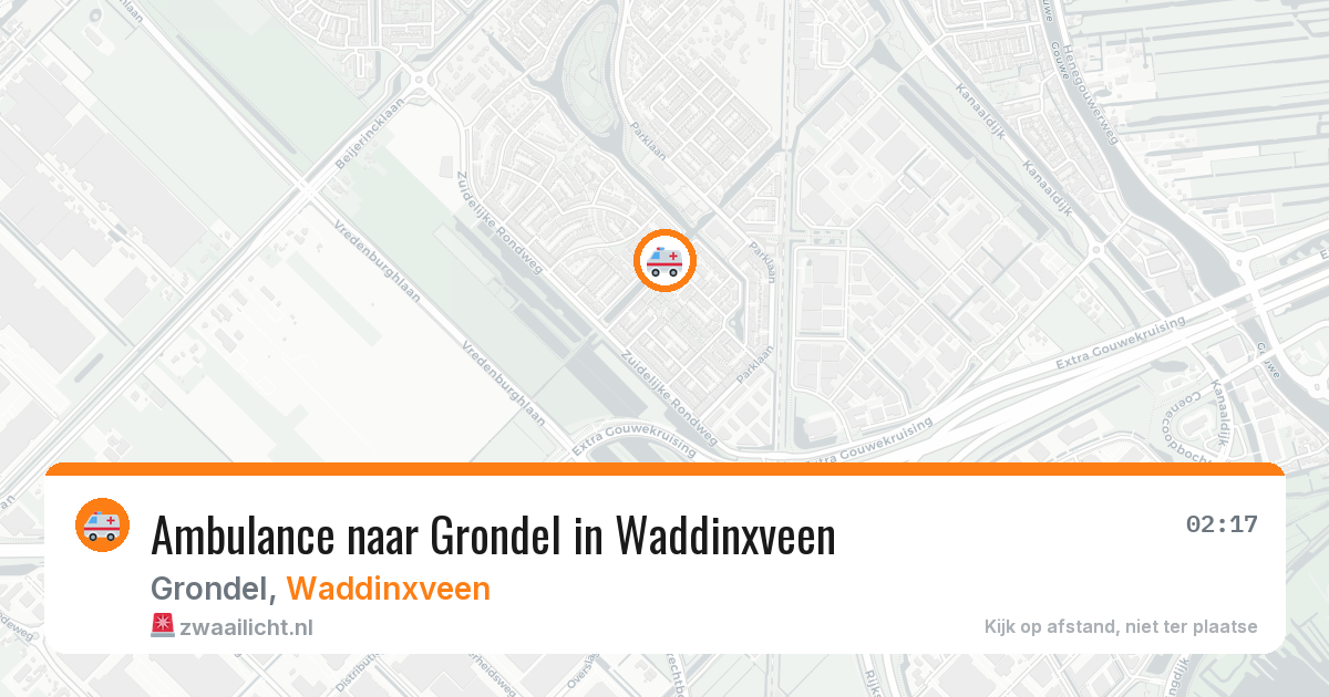 Ambulance naar Grondel in Waddinxveen — 2 jun 2026