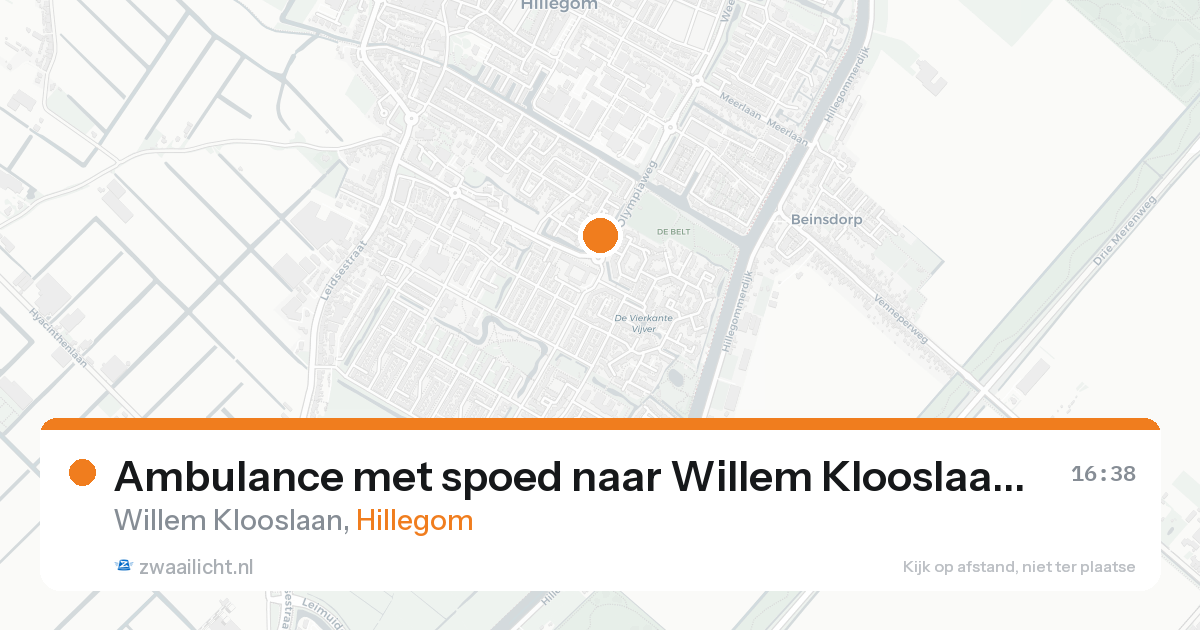 Ambulance met spoed naar Willem Klooslaan in Hillegom — 27 mei 2026