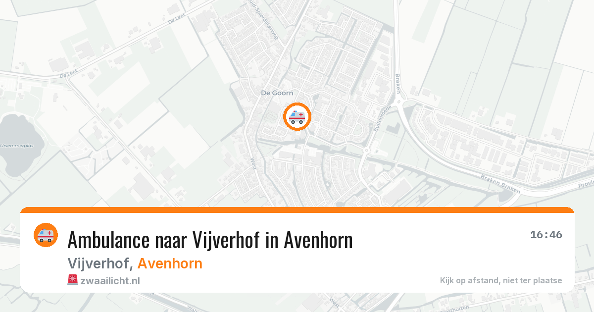 Ambulance naar Vijverhof in Avenhorn — 30 jun 2026