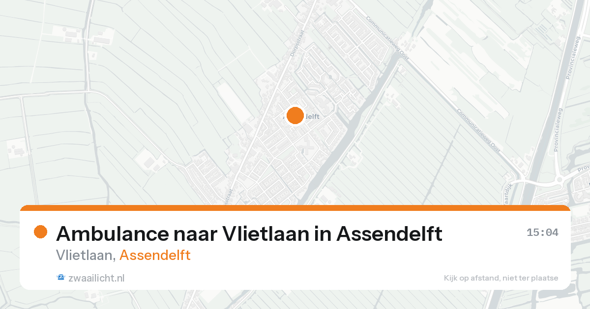 Ambulance naar Vlietlaan in Assendelft — 15 aug 2026