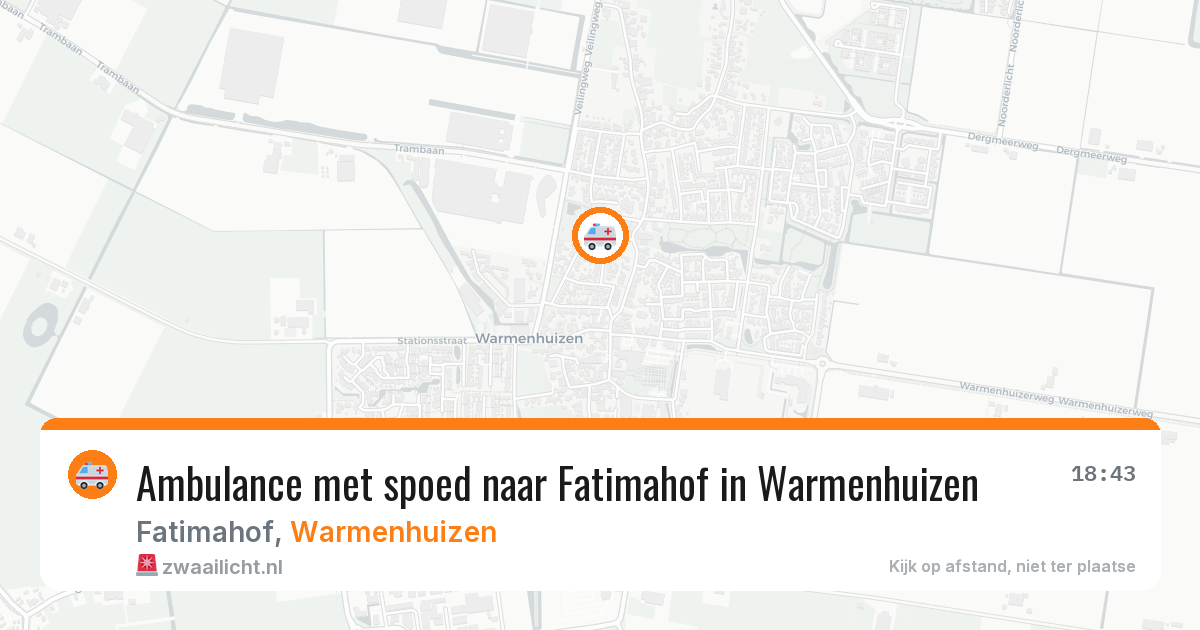 Ambulance met spoed naar Fatimahof in Warmenhuizen — 17 mrt 2026