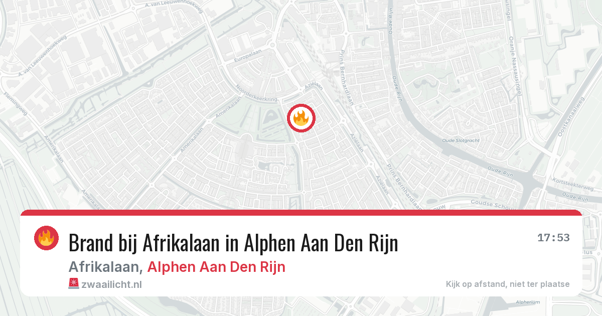 Brand bij Afrikalaan in Alphen Aan Den Rijn — 6 apr 2026