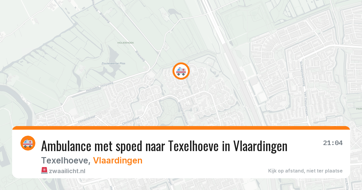 Ambulance met spoed naar Texelhoeve in Vlaardingen — 29 jun 2026